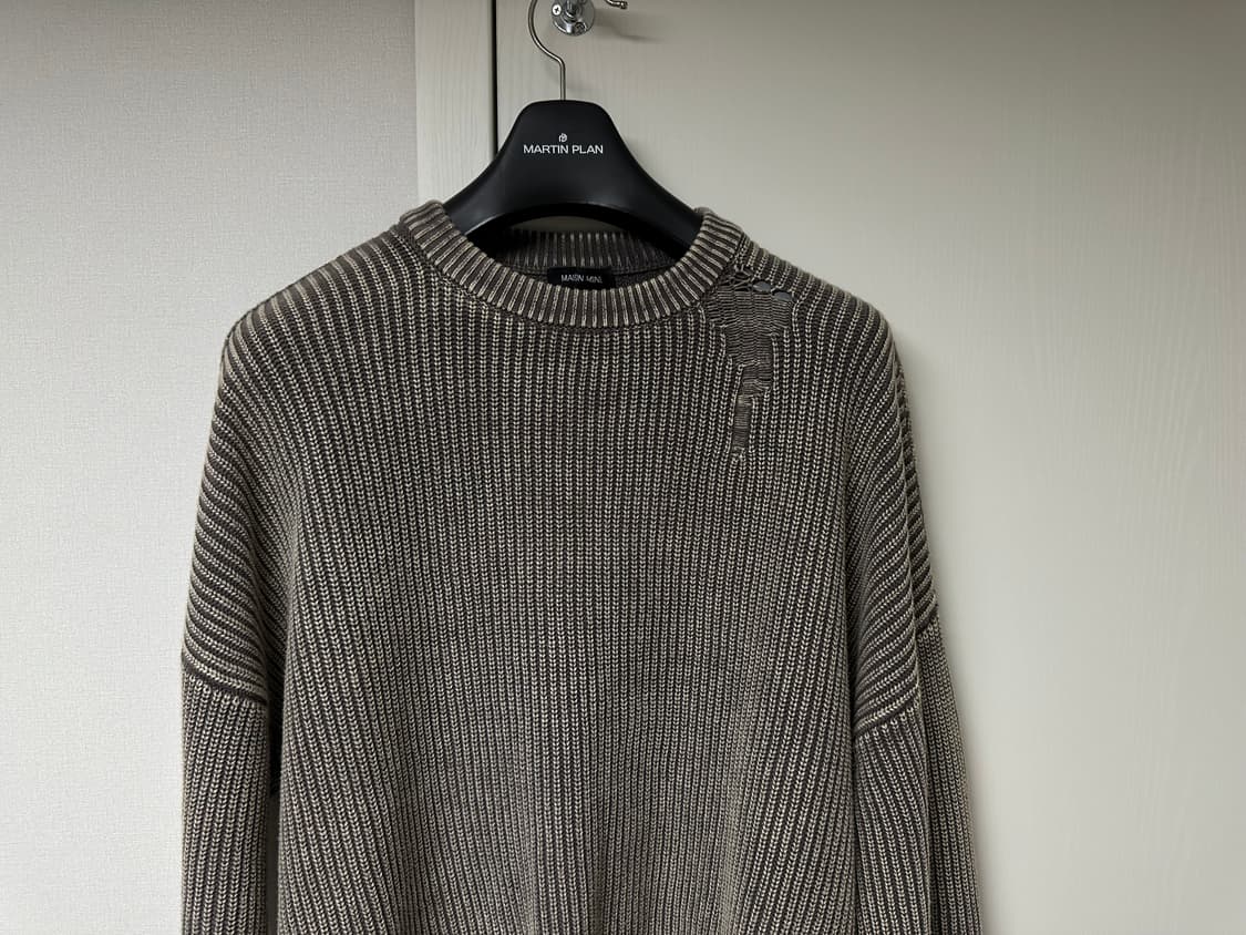 메종미네드 데미지 니트 브라운M 상품이미지6