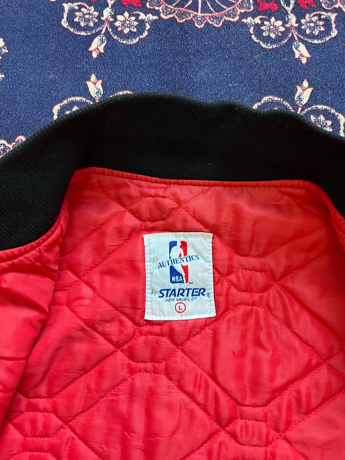 80s 스타터 시카고 불스 사틴 자켓 상품이미지8