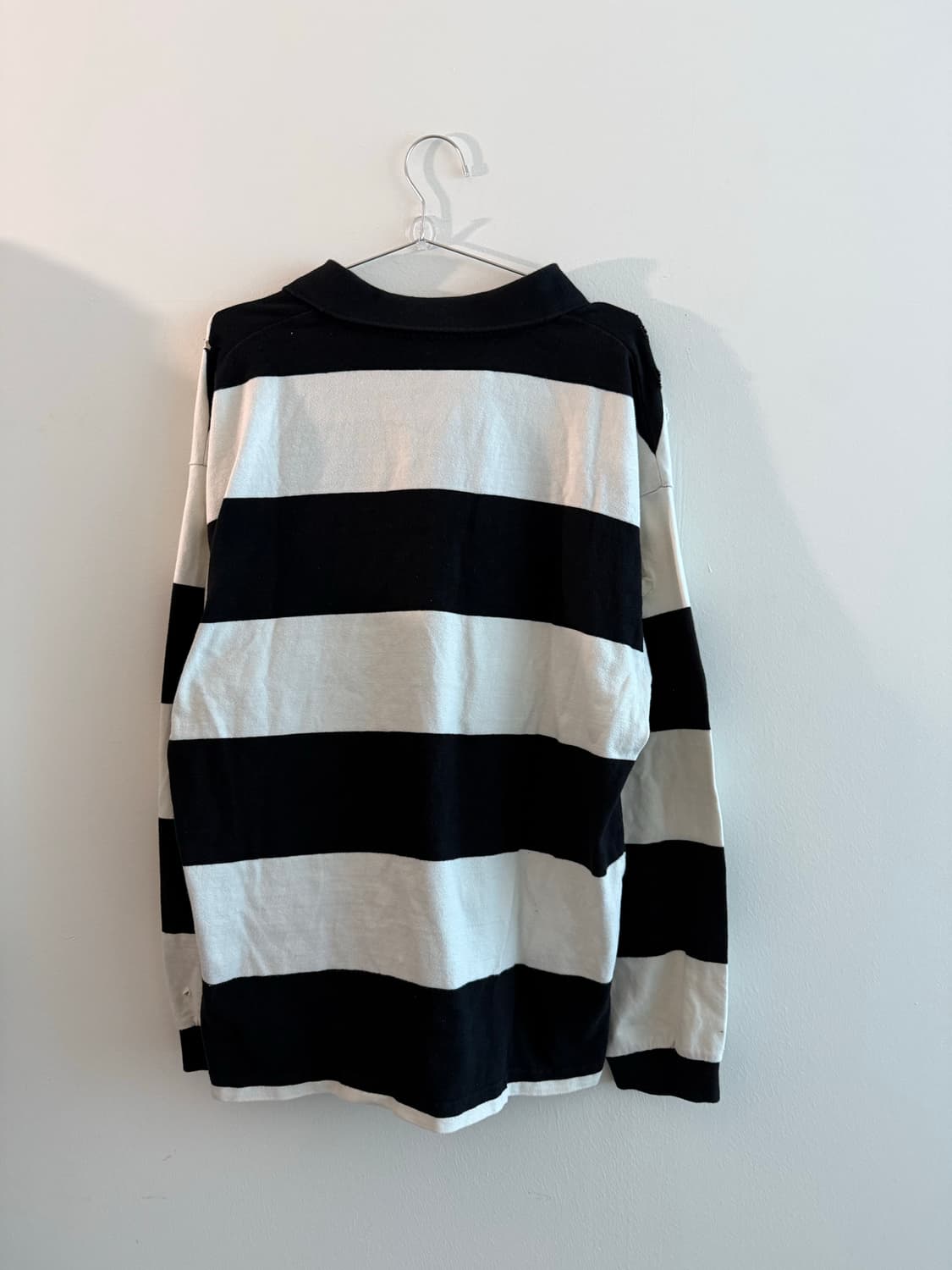 빈티지 디스트레스드  데미지 단가라 긴팔 상품이미지3