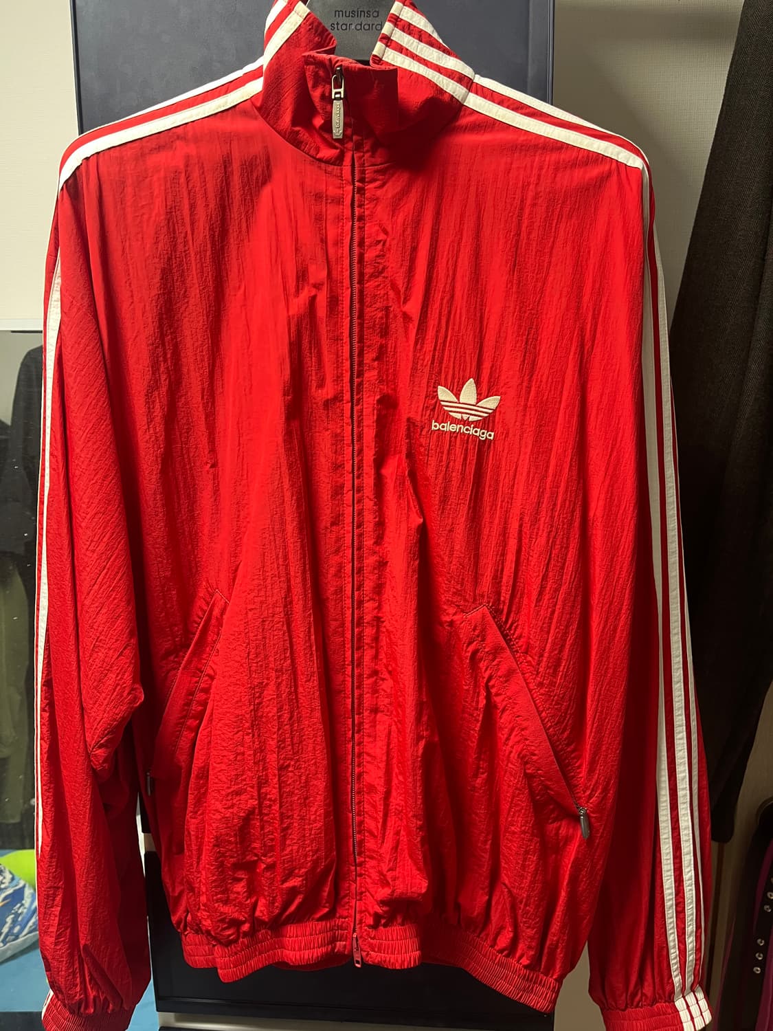 발렌시아가 아디다스 포플린 트랙자켓 레드, 1사이즈 상품이미지2