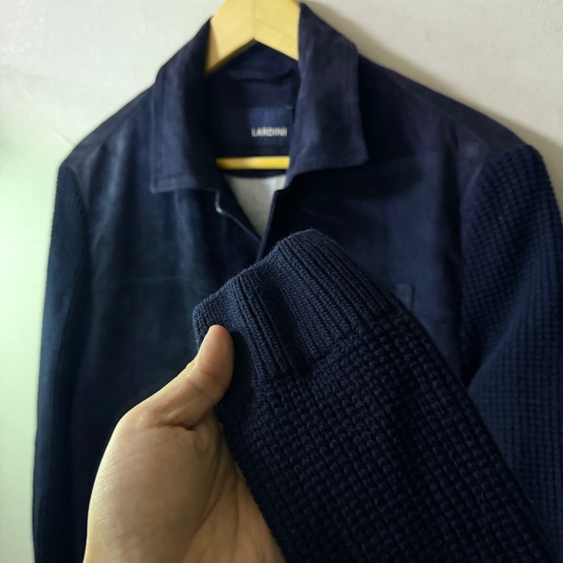 라르디니 남성 스웨이드 니트 자켓 50 (100정도) 상품이미지3