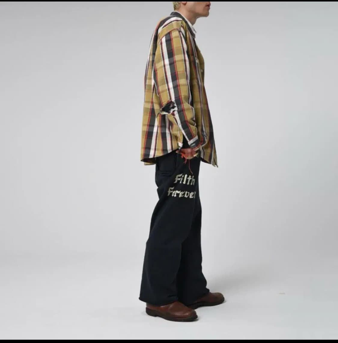 M)바우와우 스웻팬츠 zip damaged sweat pants 상품이미지4