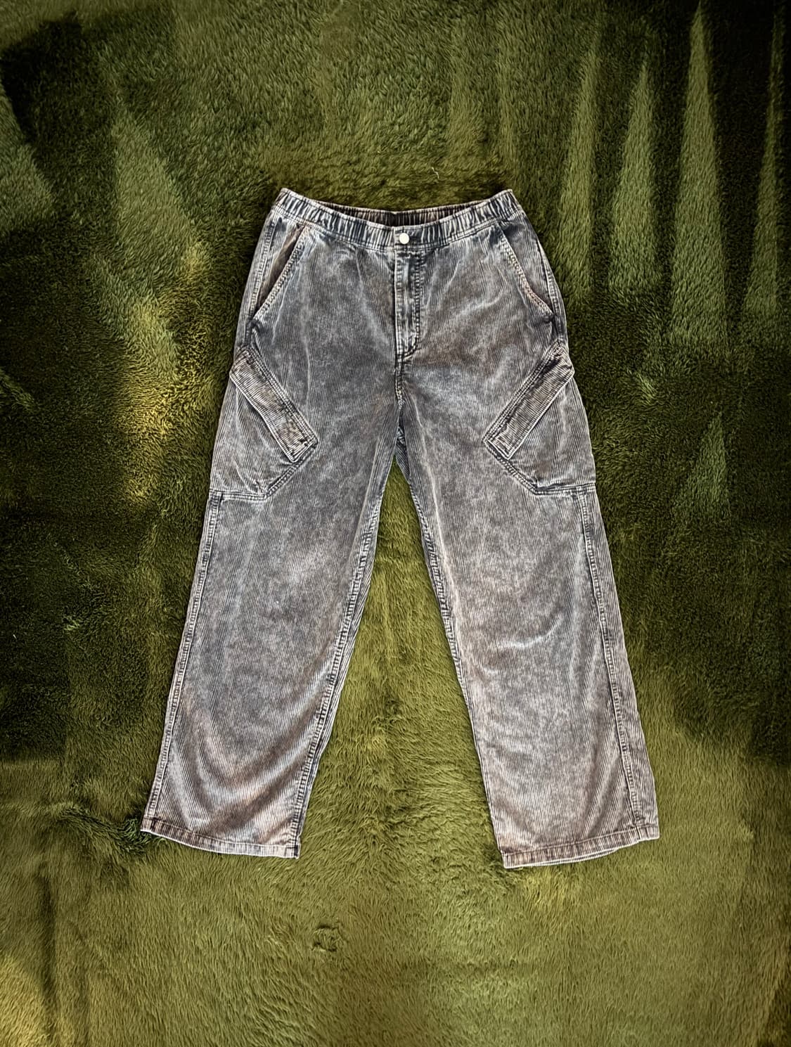 [L] 조던 플라이트 시카고 워시드 코듀로이 팬츠 블랙 그레이 상품이미지1