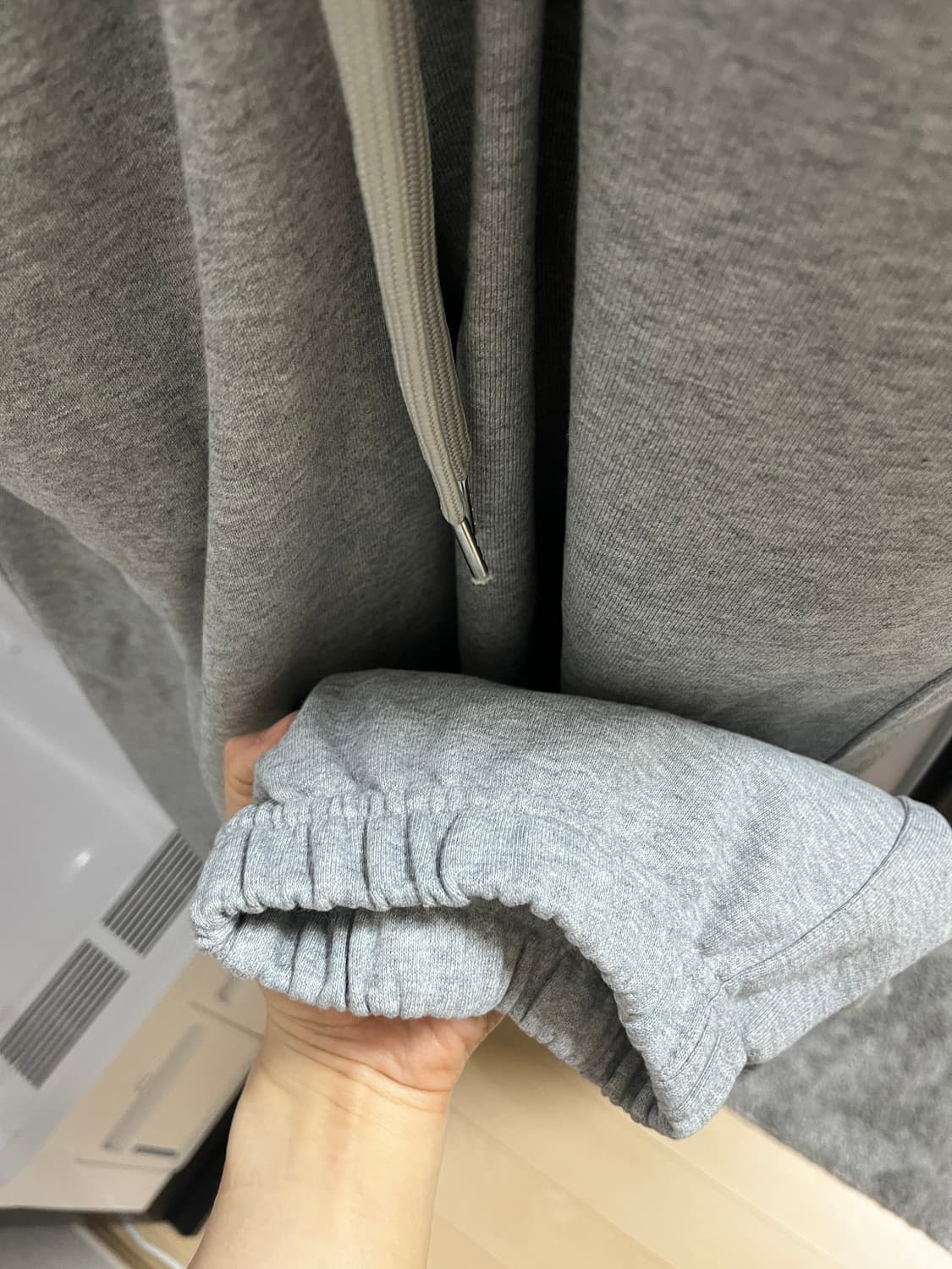 MOIF AW25 배기 스웻팬츠 헤더 그레이 2사이즈 상품이미지5
