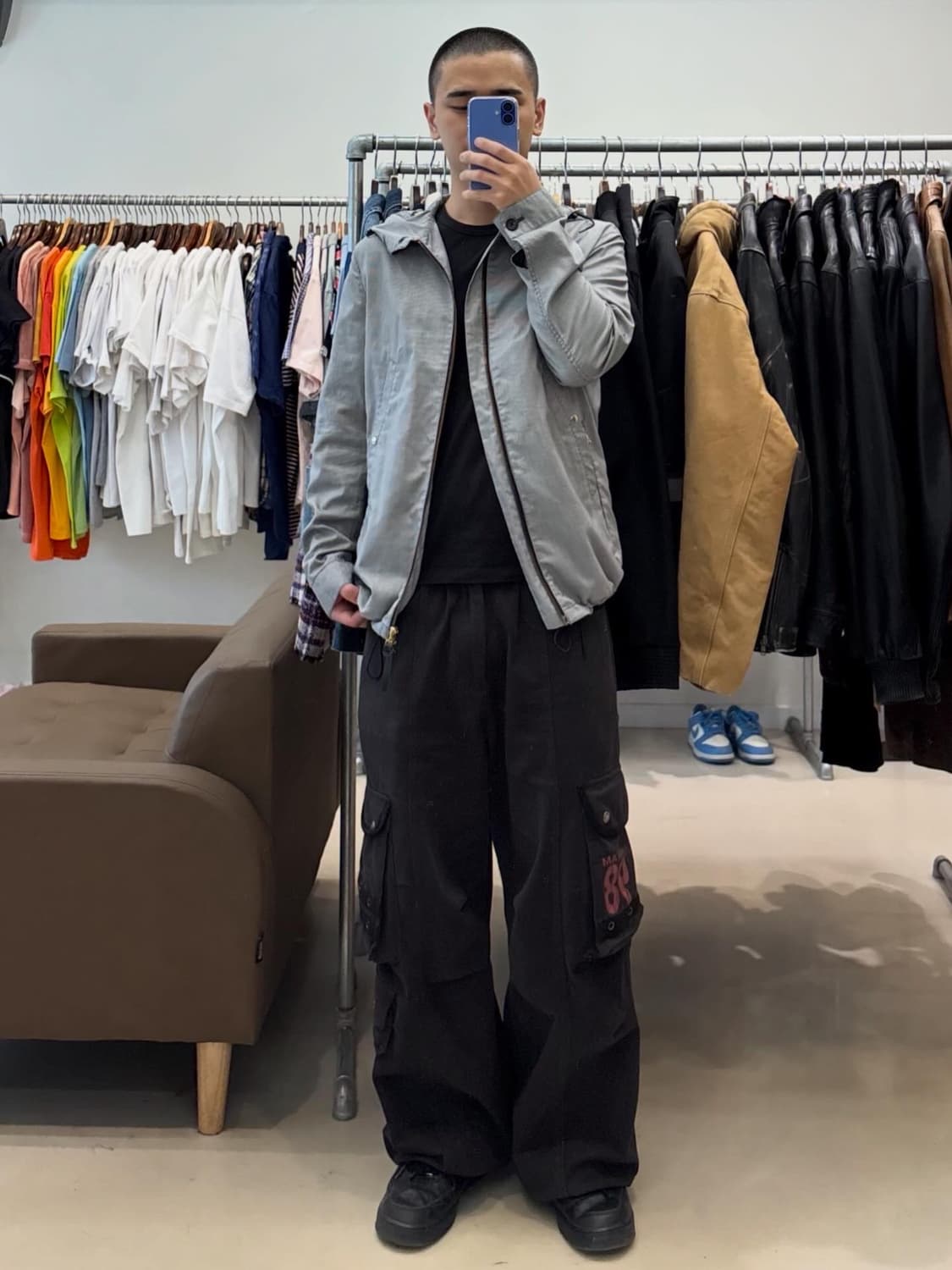 폴스미스 체크 후드 블루종 자켓 상품이미지7