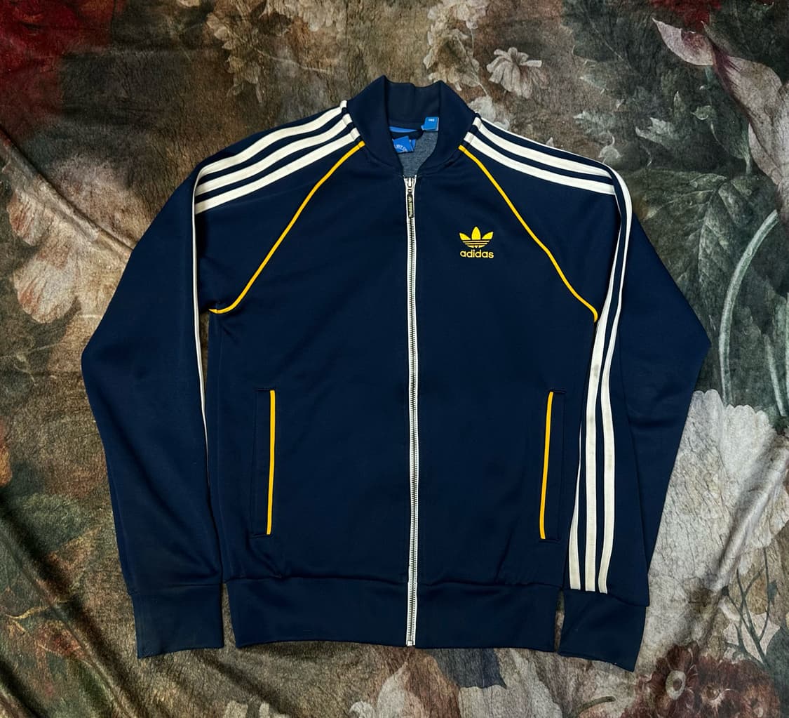 아디다스 옐로우 사이드라인 삼선 슈퍼스타트랙탑져지 85 상품이미지1