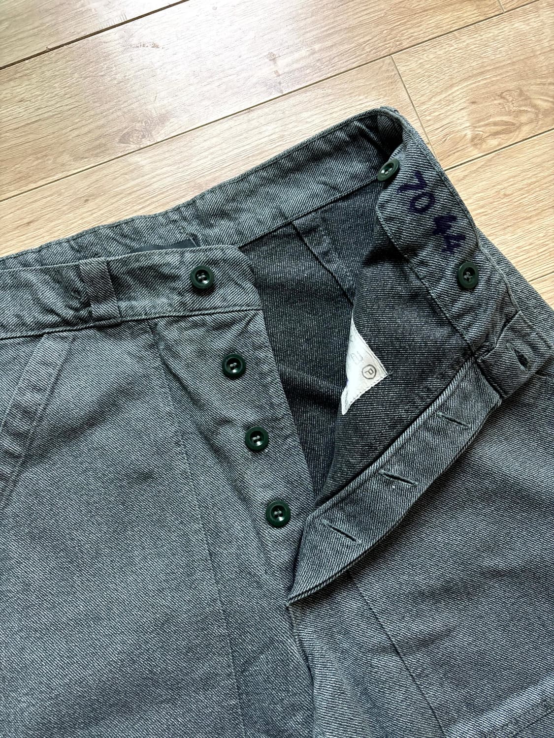 60's 스웨덴 프리즈너 워크 팬츠 32~33" 상품이미지4