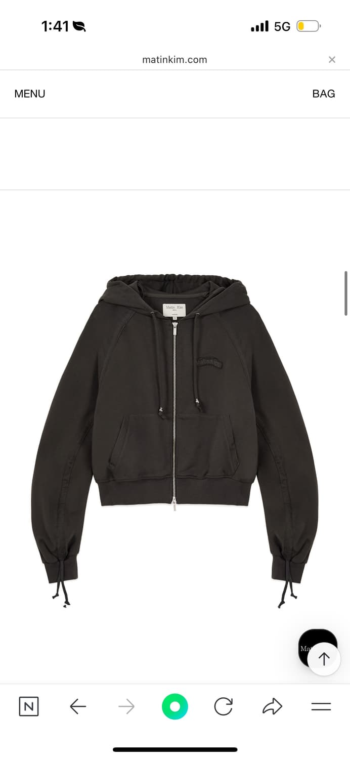 마뗑킴 SLEEVE STRING DETAIL HOODY ZIP UP 상품이미지1