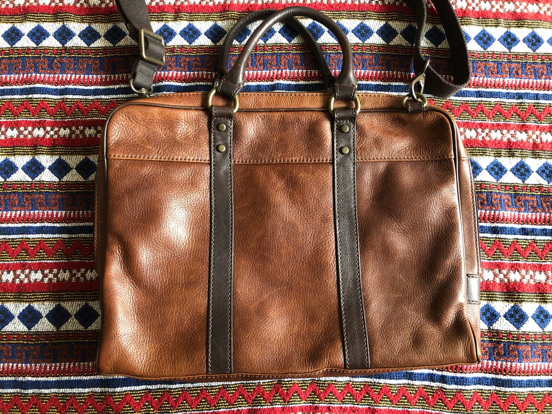 파슬 브라운 레더 브리프케이스 상품이미지3