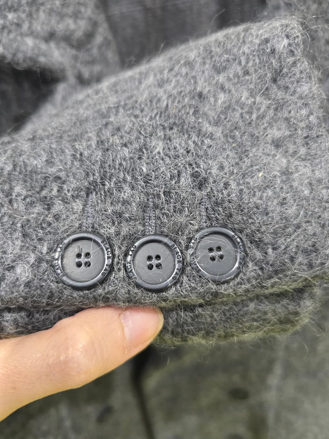 자라 남성 울 더블 버튼 회색 코트 상품이미지9