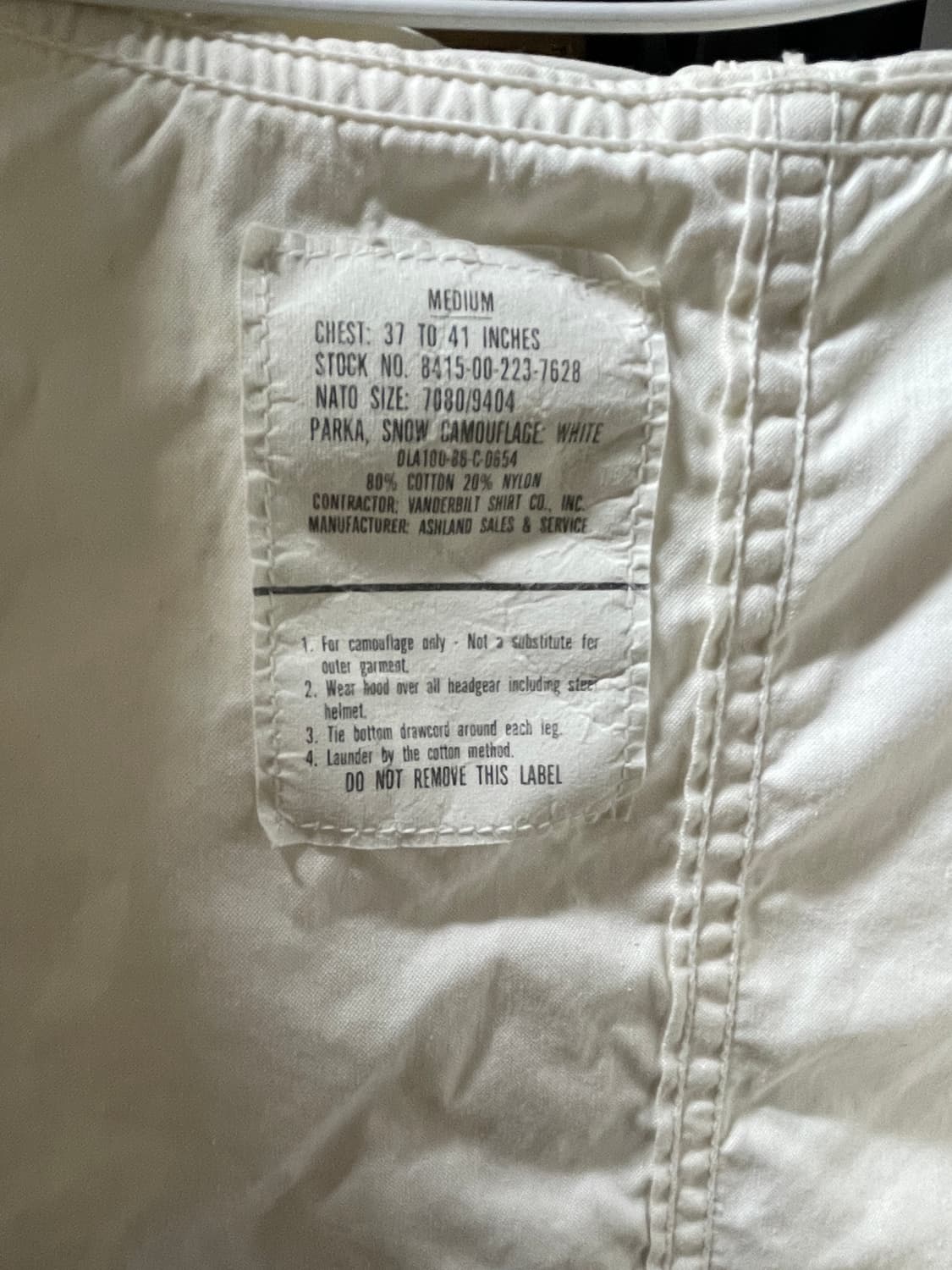 80s 미군 오리지날 스노우 피쉬테일 파카  상품이미지6