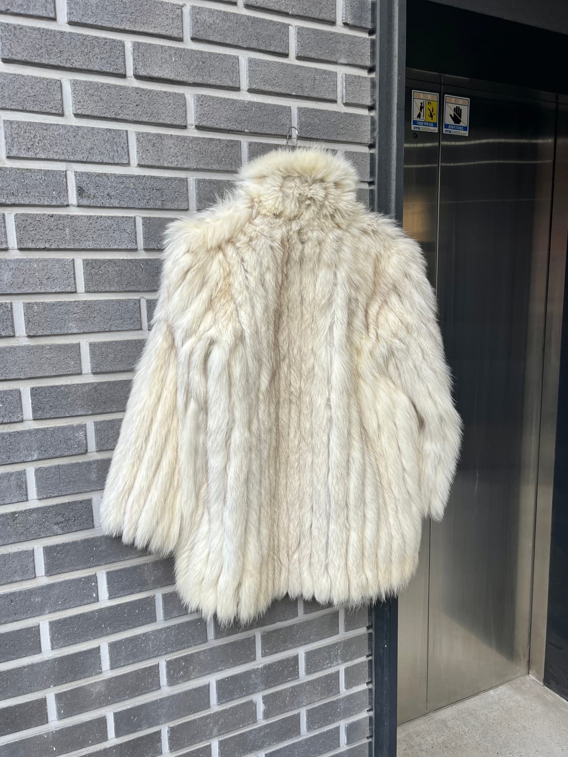 90s 폭스퍼 자켓 아이보리 상품이미지6