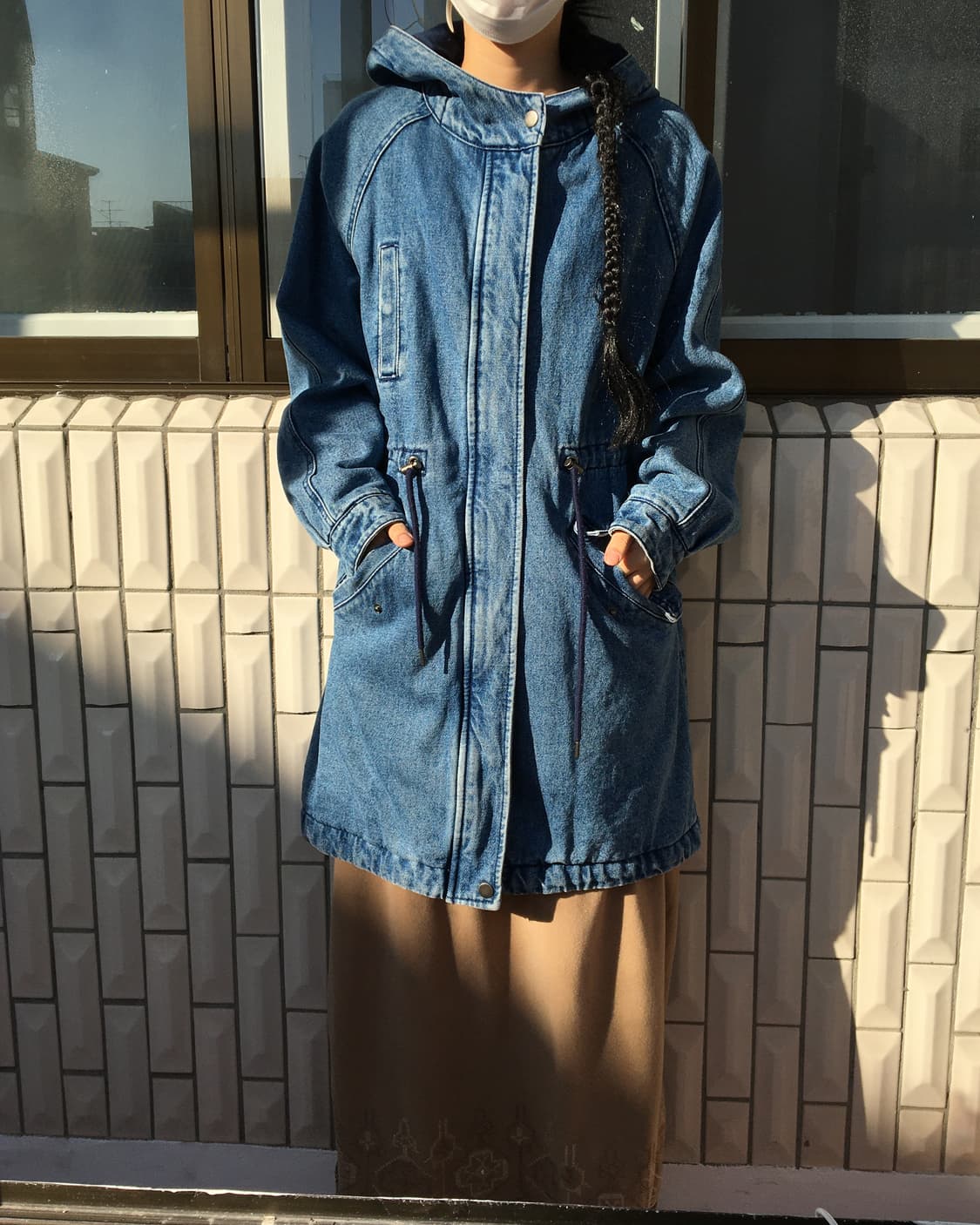 Bershka high neck denim filed jacket 상품이미지10