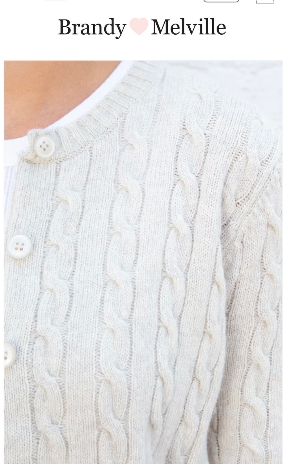 브랜디멜빌 울 케이블 니트 가디건 상품이미지3
