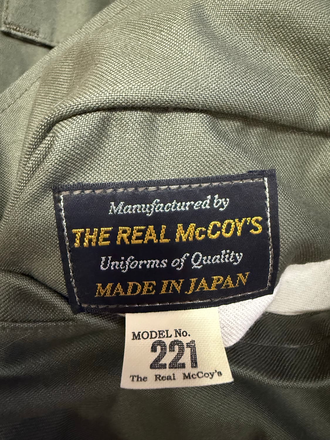 리얼맥코이 M-65 필드 자켓 XL + 리얼맥코이 라이너(내피)XL 상품이미지5