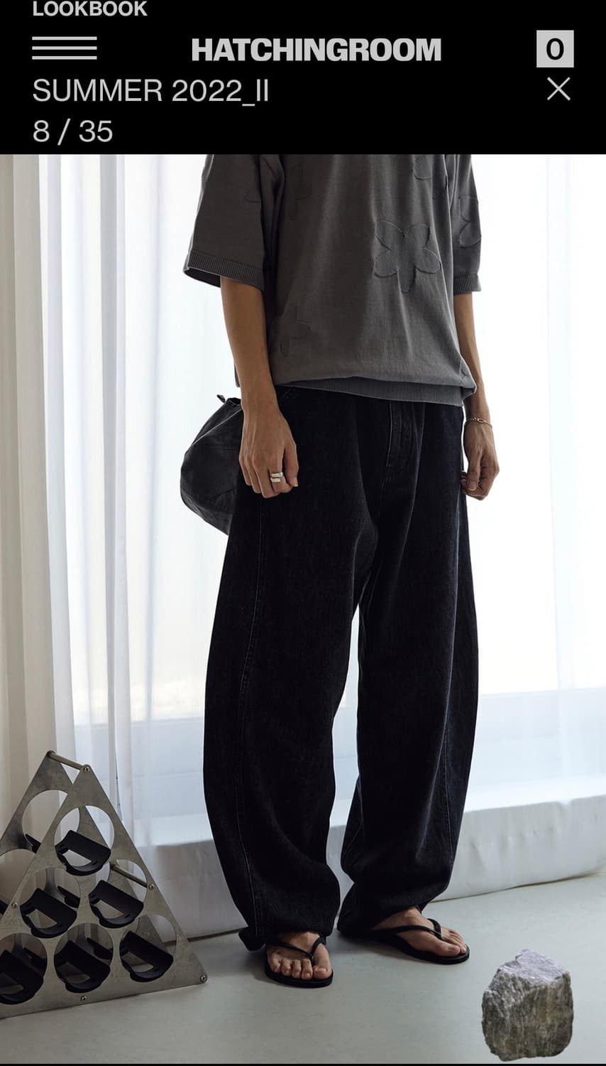 [헤칭룸] Curve Jeans (블랙워싱) _1사이즈 상품이미지1