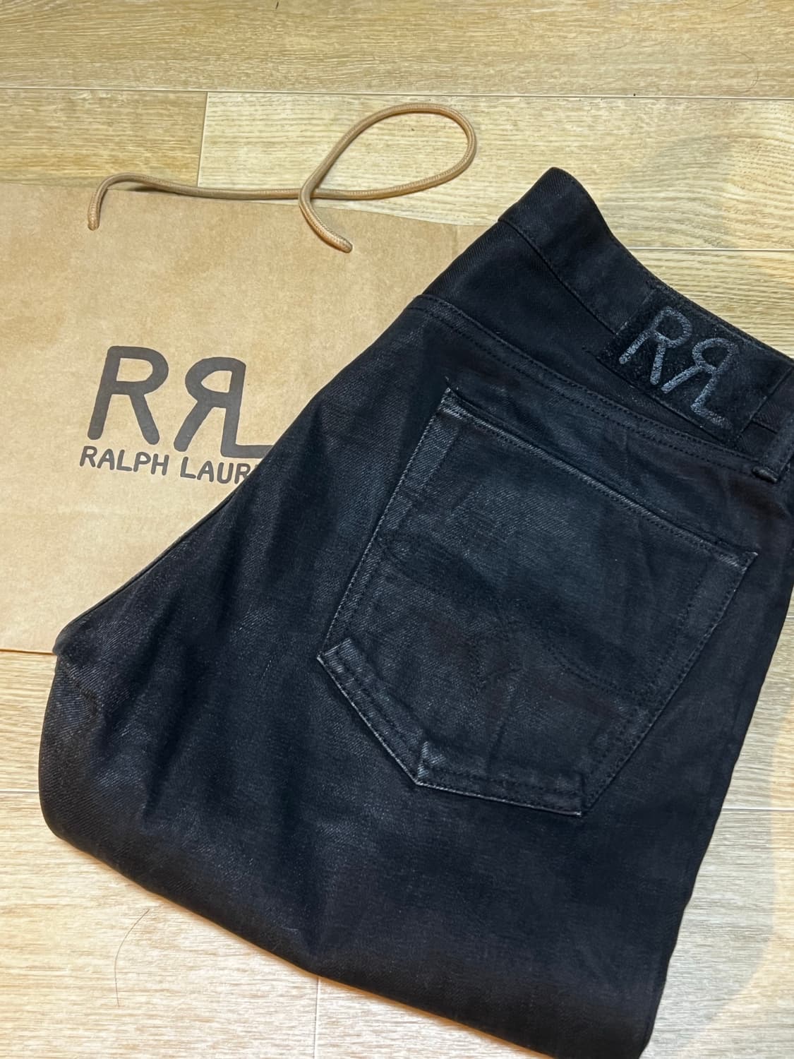 RRL USA 생산 로우스트레이트 뉴블랙온블랙 32x32 상품이미지1