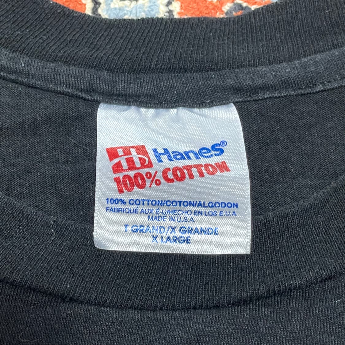 빈티지 스펠 프린팅 블랙 반팔티셔츠 남성XL 상품이미지5