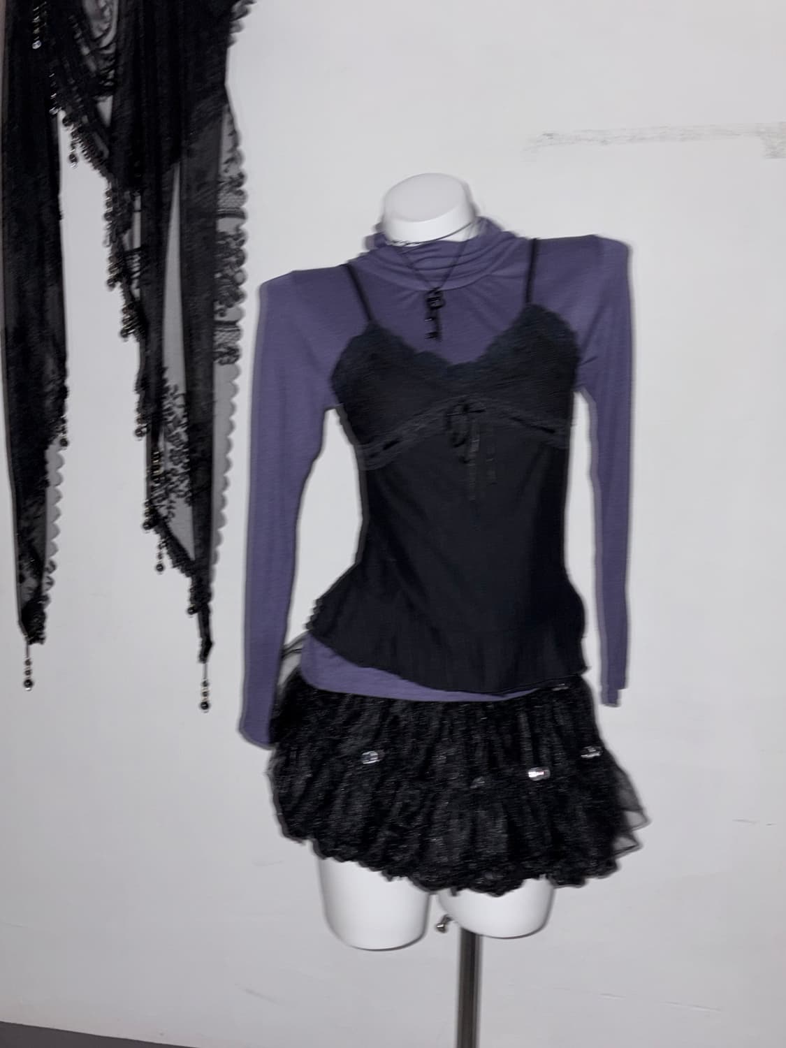 로맨틱 고스 2피스 세트 💜 소프한 다크 무드 입문으로 강추  !!! 상품이미지3