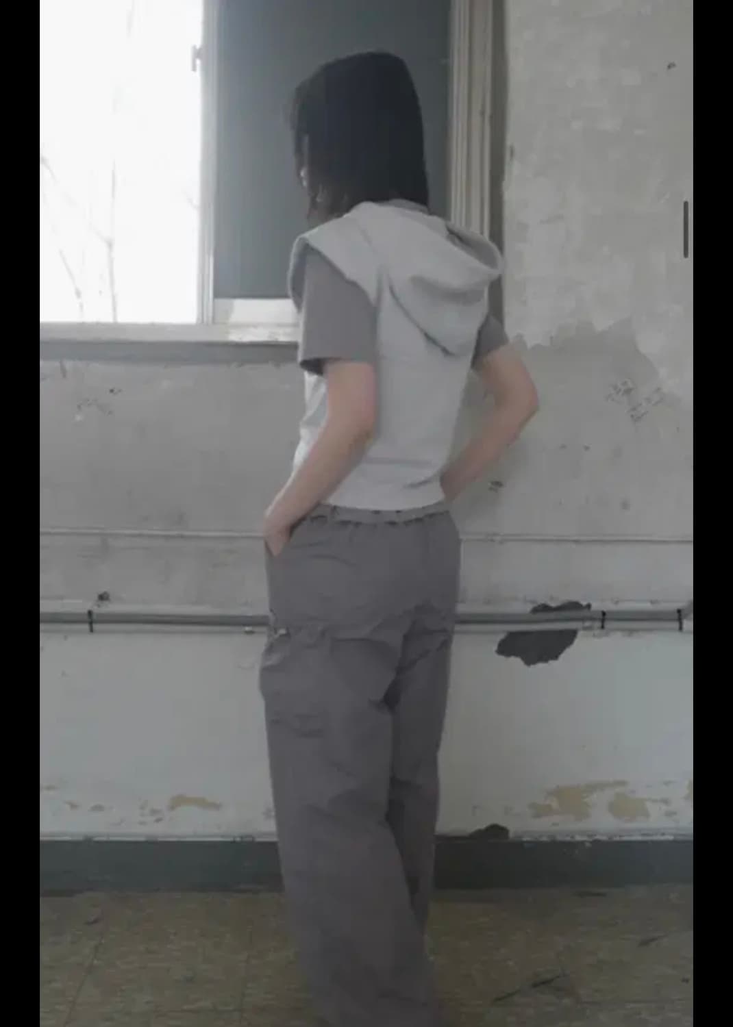 에프터먼데이 후디 셔링 베스트 hoody shirring vest 상품이미지3