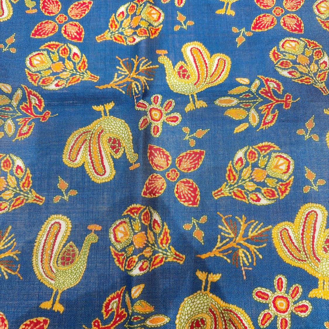 (정품/새상품) 드레익스 체인 스티치 피콕 울 실크 포켓스퀘어 상품이미지2