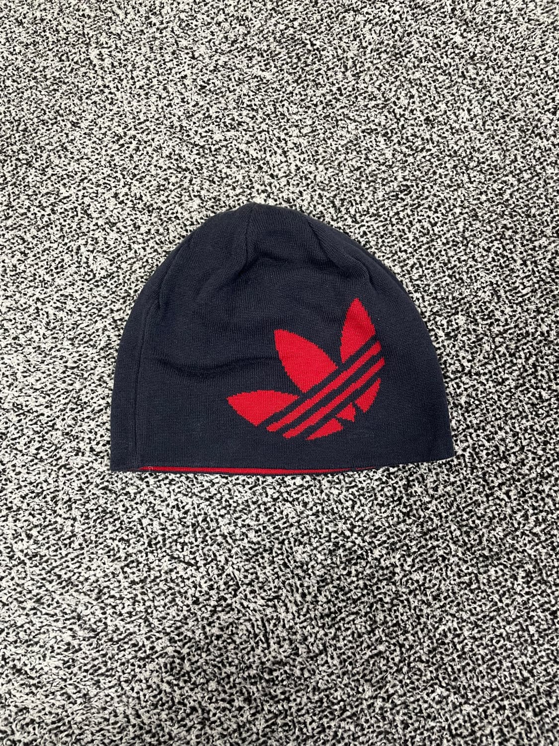 빈티지9. 희귀! 아디다스 파이어버드 로고 비니 얇은 니트 네이비 레드 상품이미지2