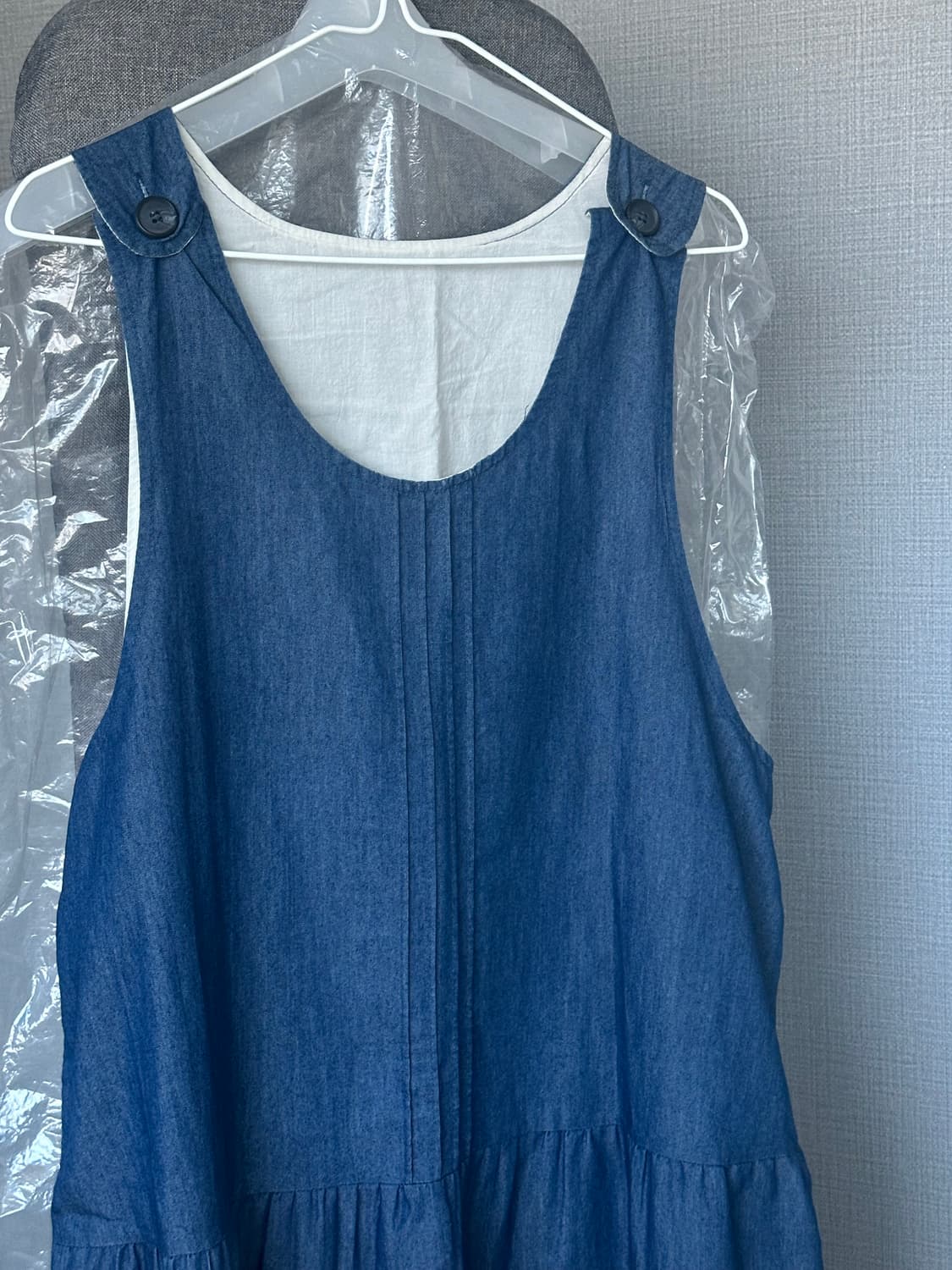 빈티지 핀턱 데님 원피스 상품이미지2