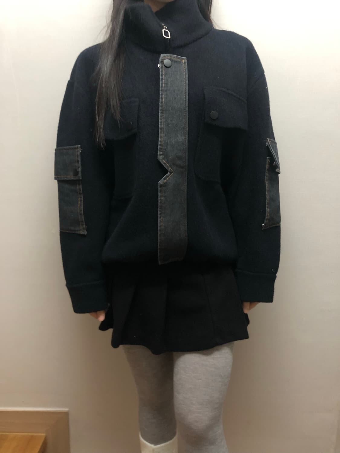 빈티지 블랙 포켓 점퍼 상품이미지3