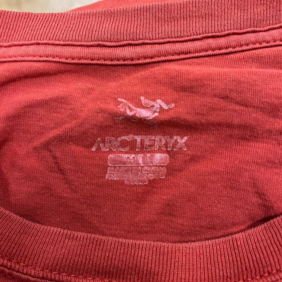 [정품/M] 아크테릭스 메이플 로고 롱슬리브 티셔츠 레드 b10 상품이미지5