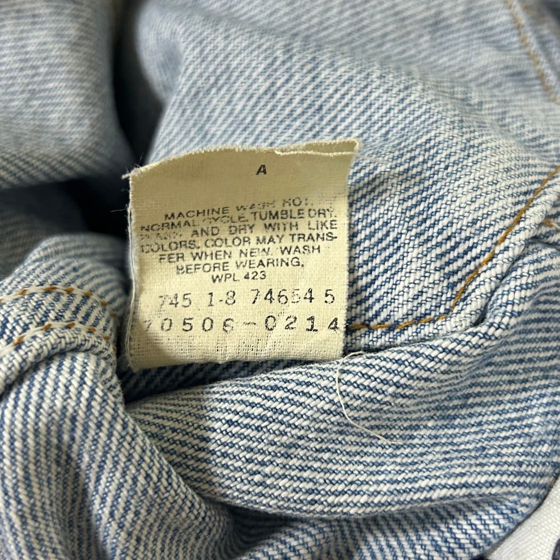 [LEVI'S] 80s 리바이스 커스텀 컷오프 패치워크 데님자켓 상품이미지6