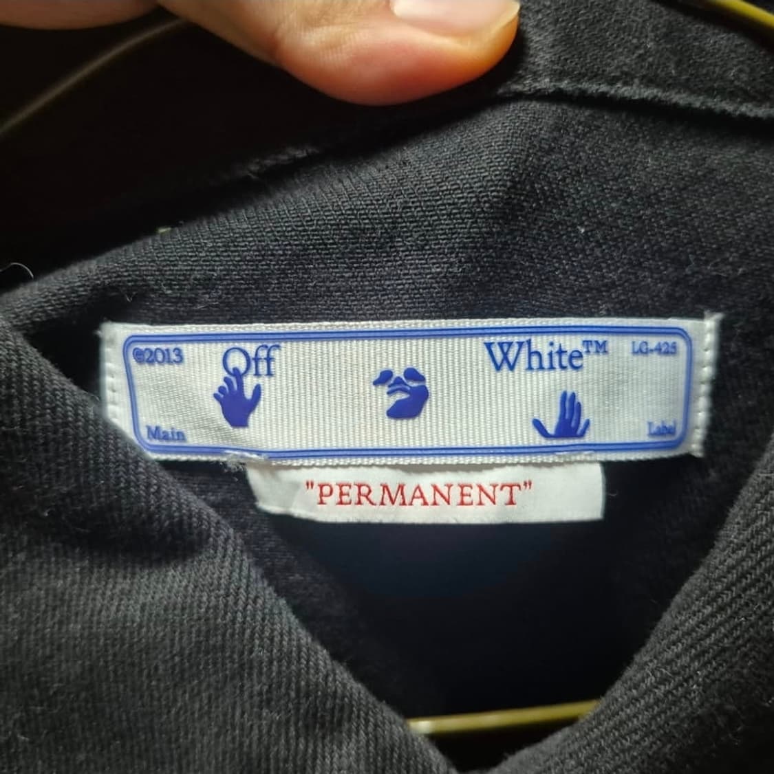 오프화이트 디아그 프린팅 애로우 커팅 데님 자켓 정품 상품이미지2