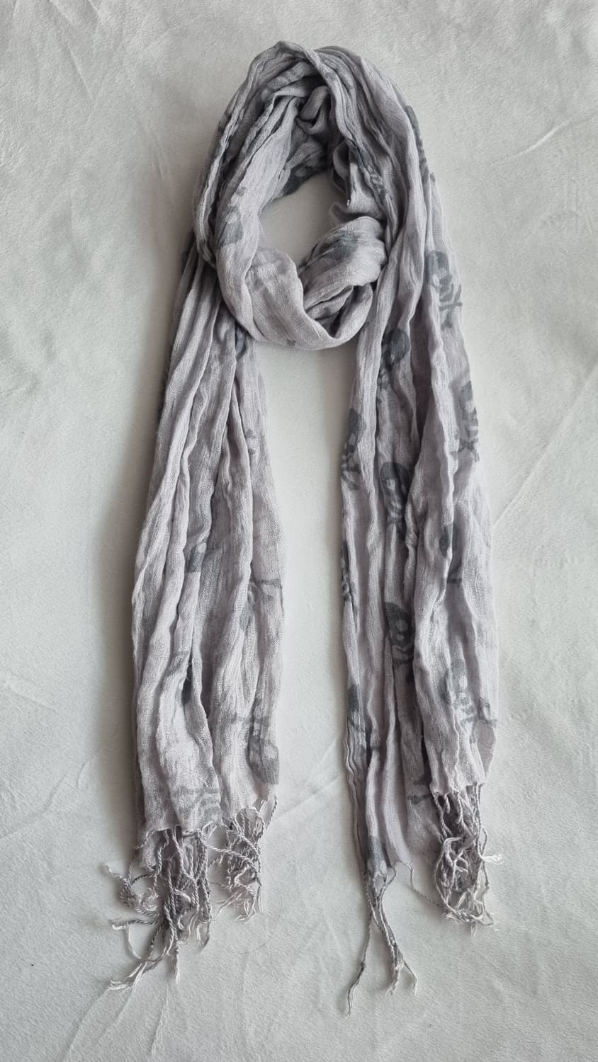 빈티지 펑크 스컬 해골 머플러 상품이미지1