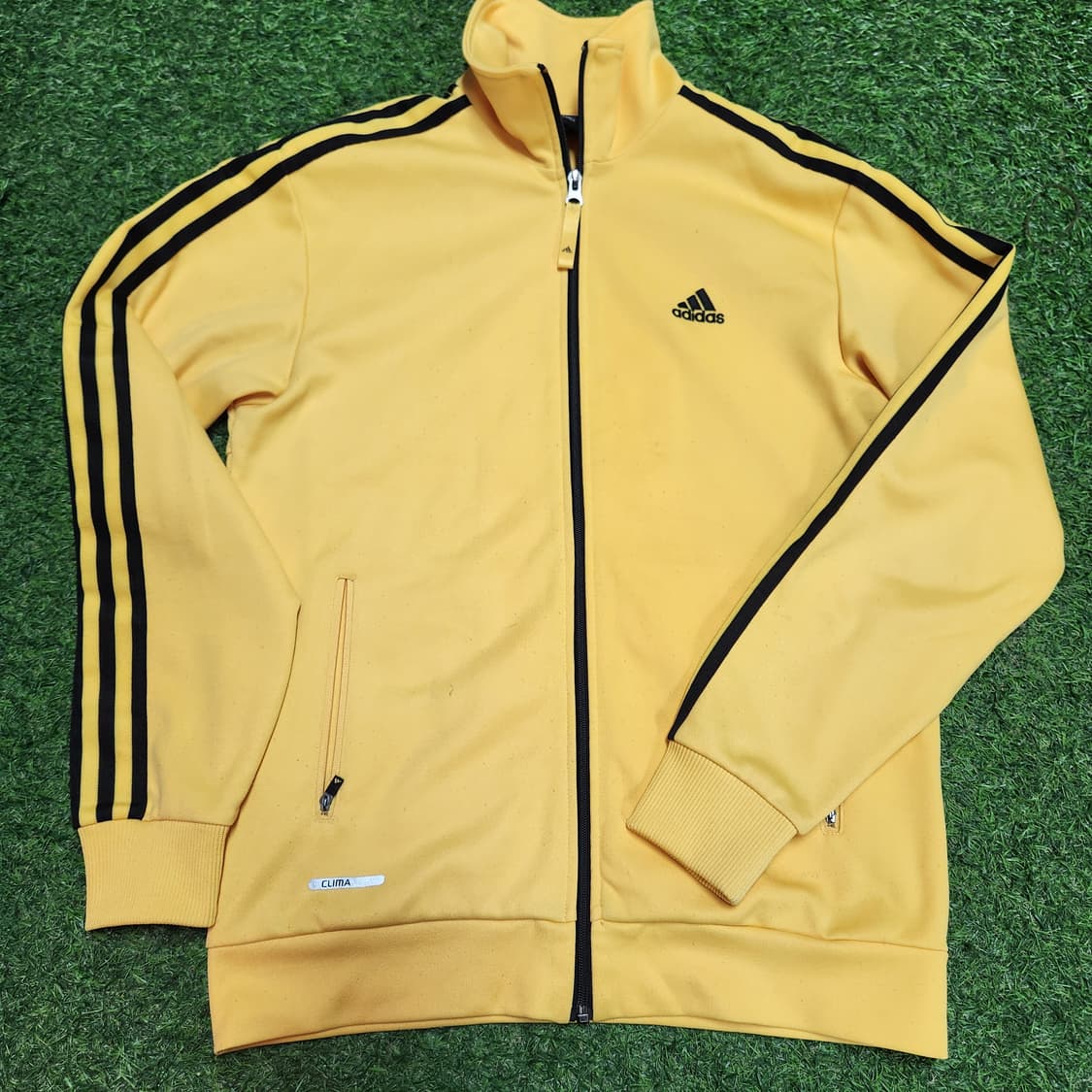 아디다스 옐로우 삼선 트랙자켓 (Y2K 무드) 상품이미지7