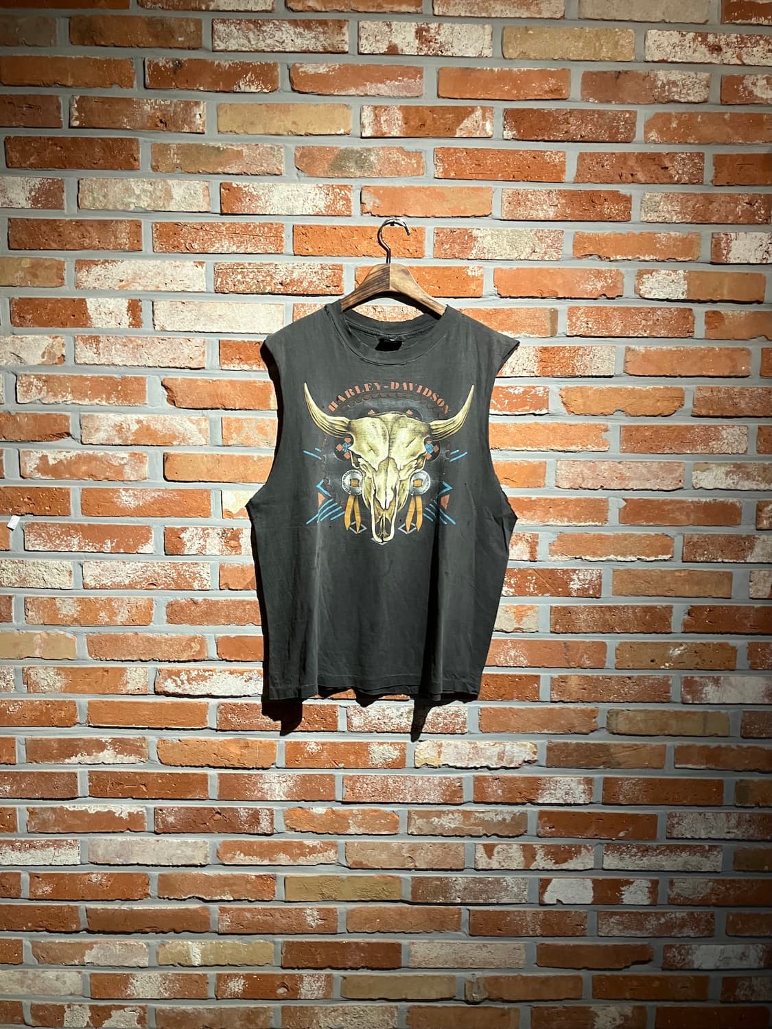 90s USA 빈티지 할리데이비슨 슬리브리스 나시 상품이미지1