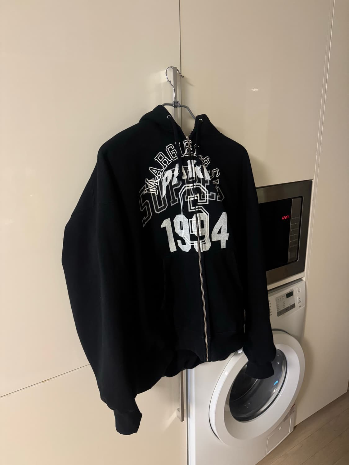 슈프림 x 마르지엘라 후드집업 블랙 L 상품이미지1