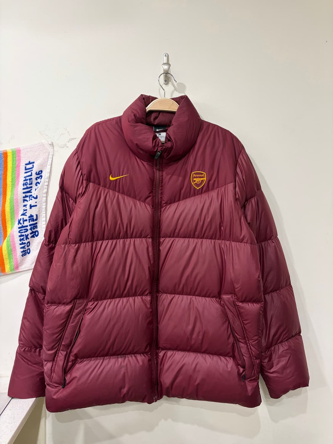 646. 나이키 아스날 버건디 패딩 상품이미지1