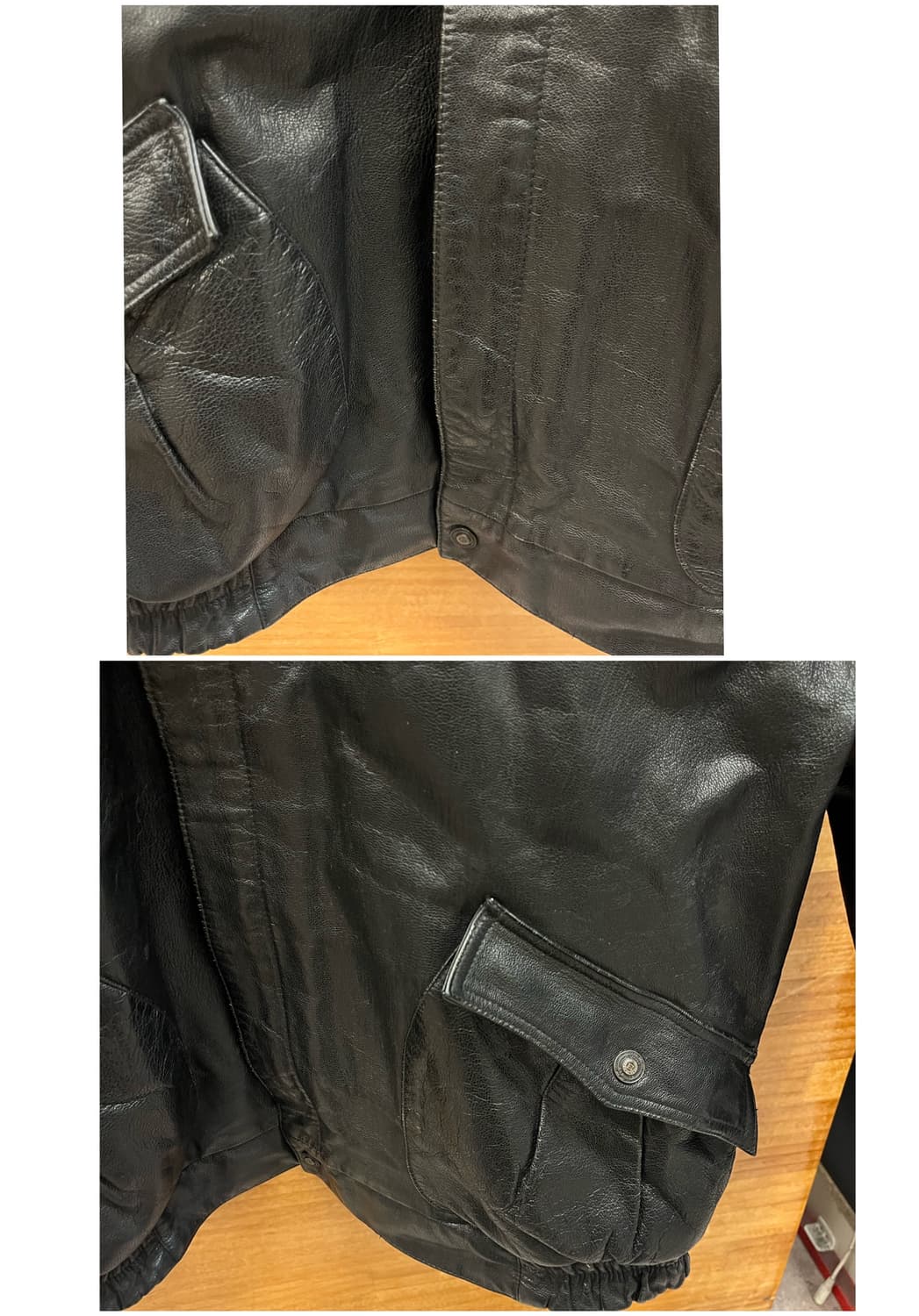 빈티지 양가죽 레더 자켓 블랙 L #csz2882 상품이미지7