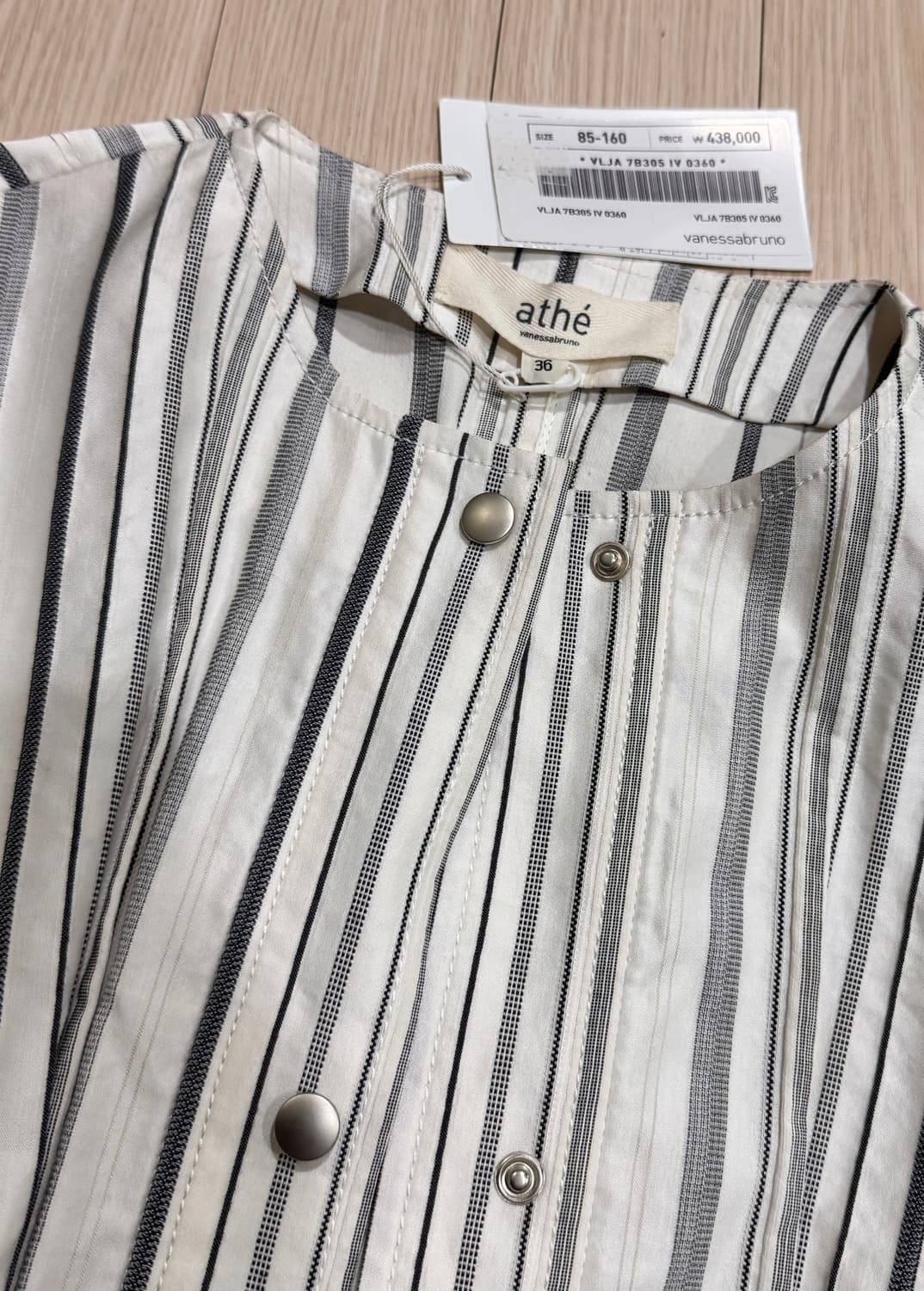 44 55 텍ㅇ 새상품 바네사브루노 정가44만 간절기 자켓 겸 셔츠 마쥬 상품이미지6