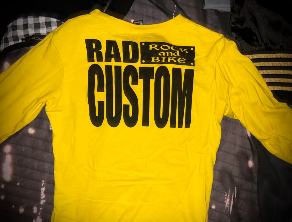 빈티지 레드 커스텀 y2k 펑크 샛노란 옐로우 롱슬리브 상품이미지2