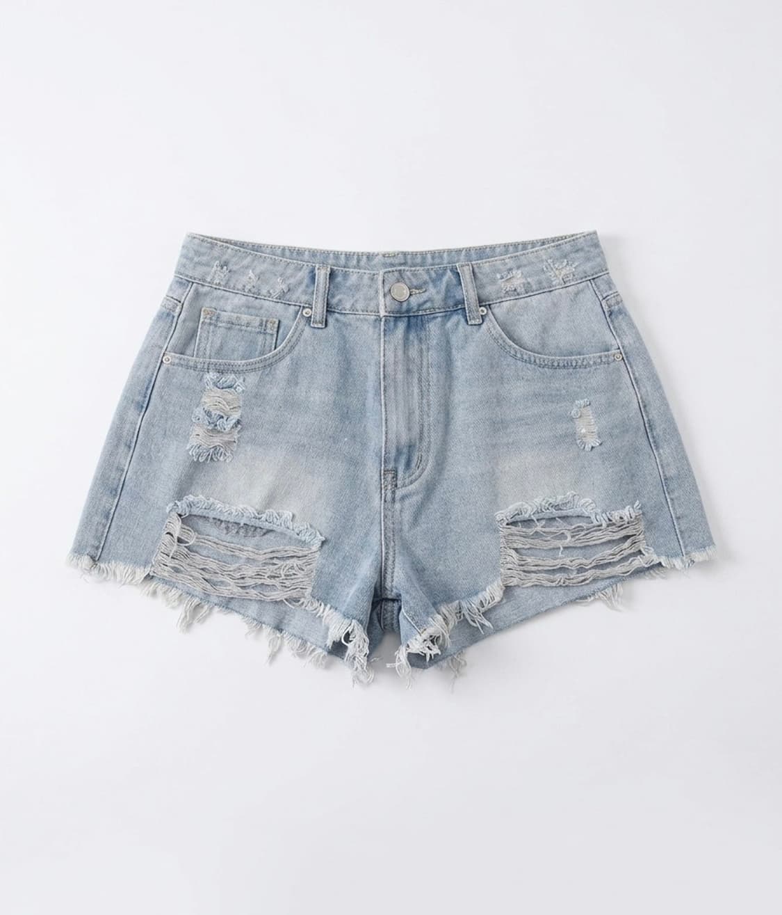[빠른배송] 연청 데미지 데님 쇼츠 상품이미지1
