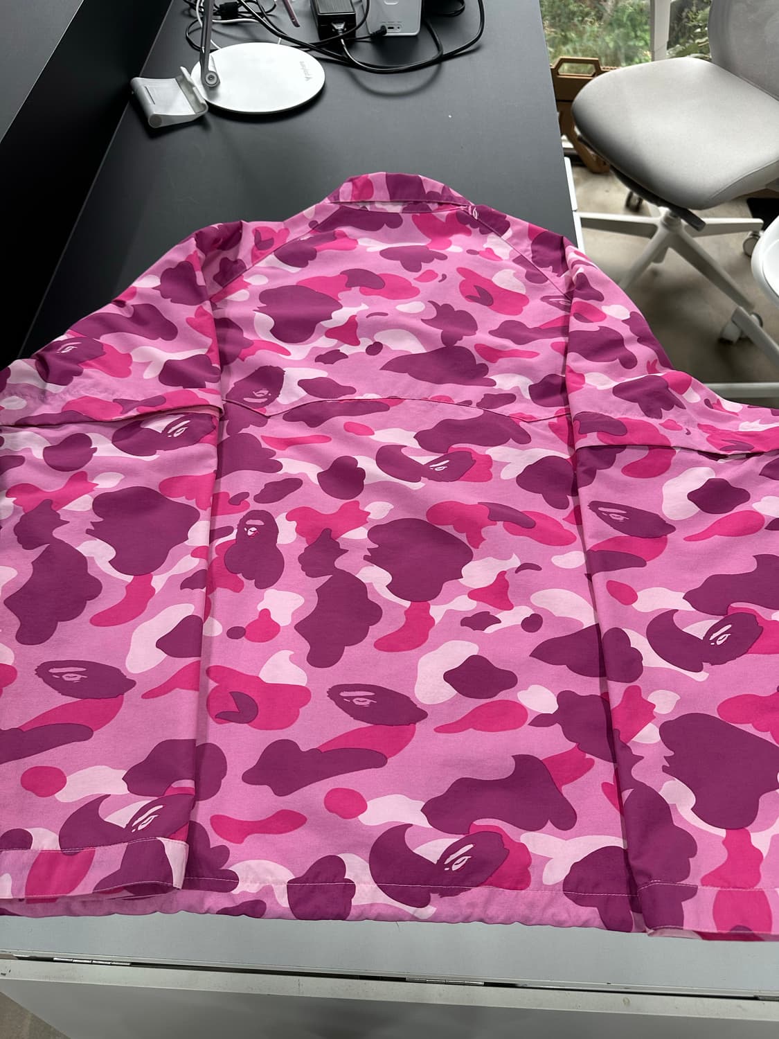 베이프 핑크카모 팔분리 투웨이 코치 자켓 상품이미지7