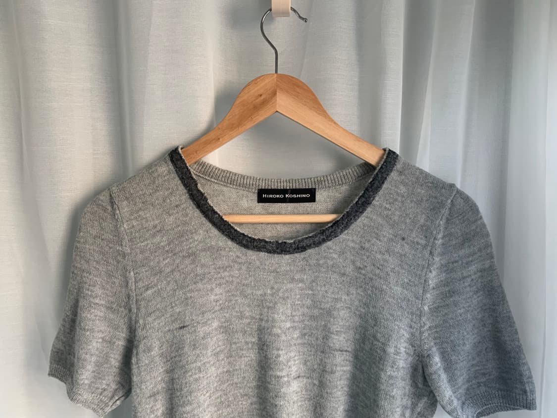 Hiroko Koshino grey wool half knit 상품이미지5