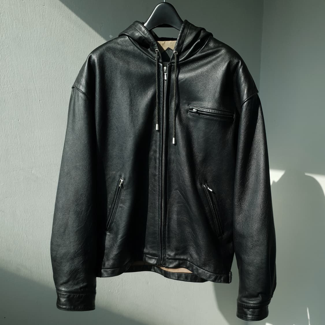 HF&M leather hooded parka 상품이미지1