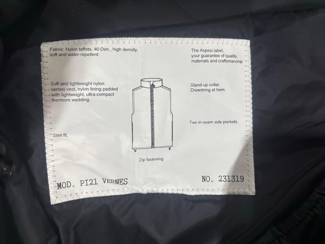 ASPESI 아스페시 질레 집업 베스트 상품이미지3