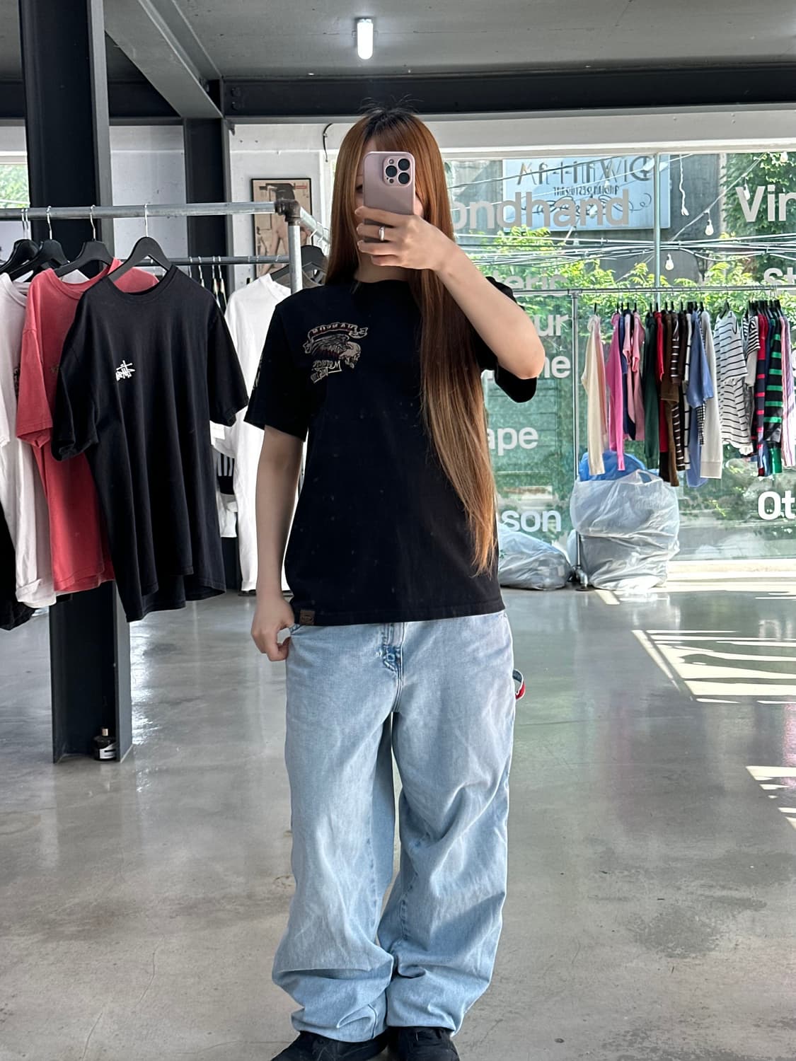 벤슨 자수 스컬윙 드래그스트립 반팔티 상품이미지2