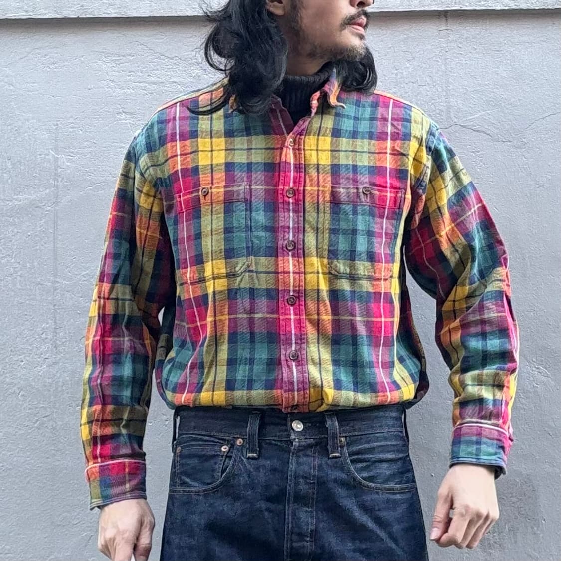 올드 갭 멀티컬로 체크 셔츠 상품이미지7