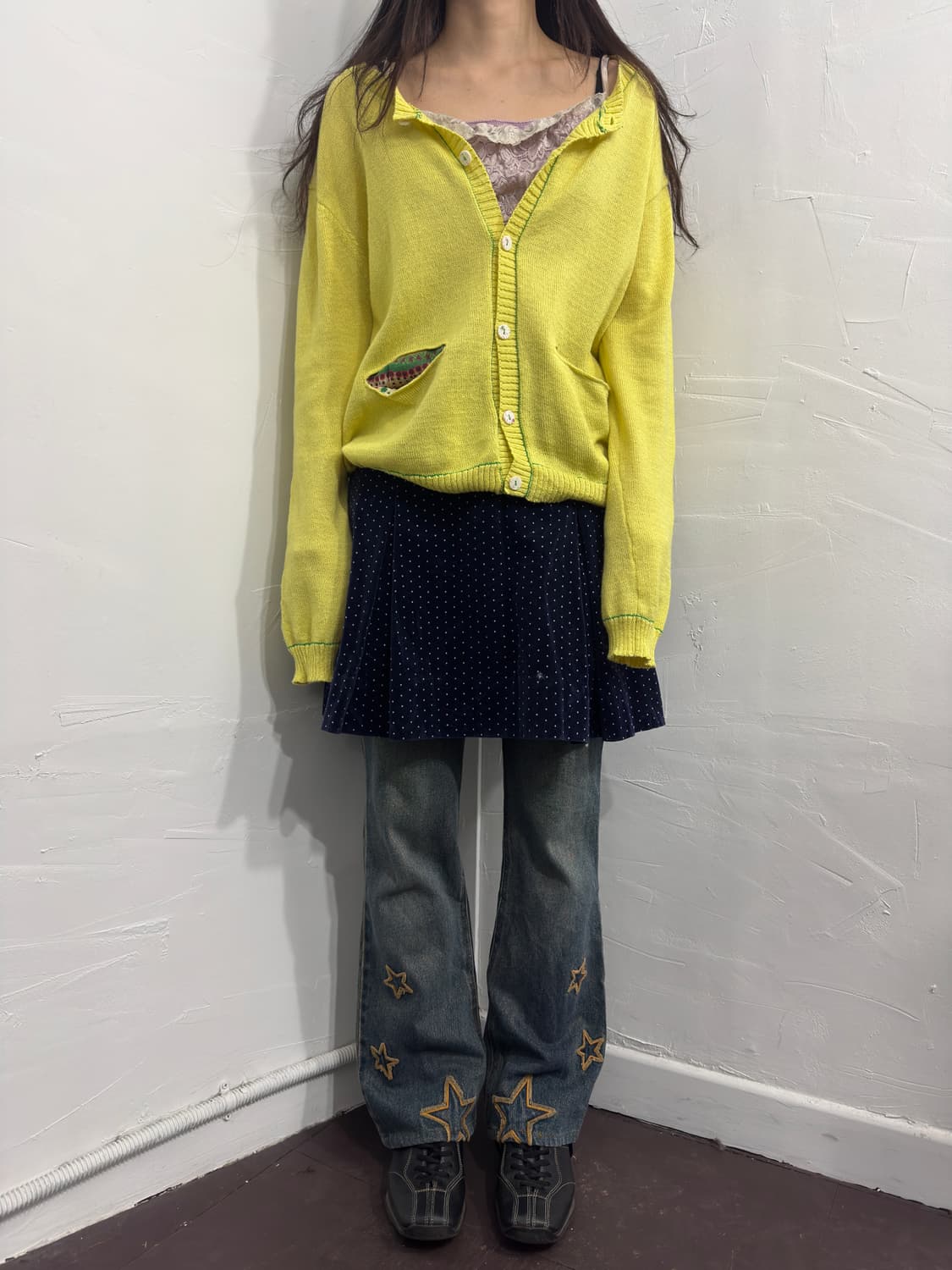 dot velvet mini skirt 상품이미지4