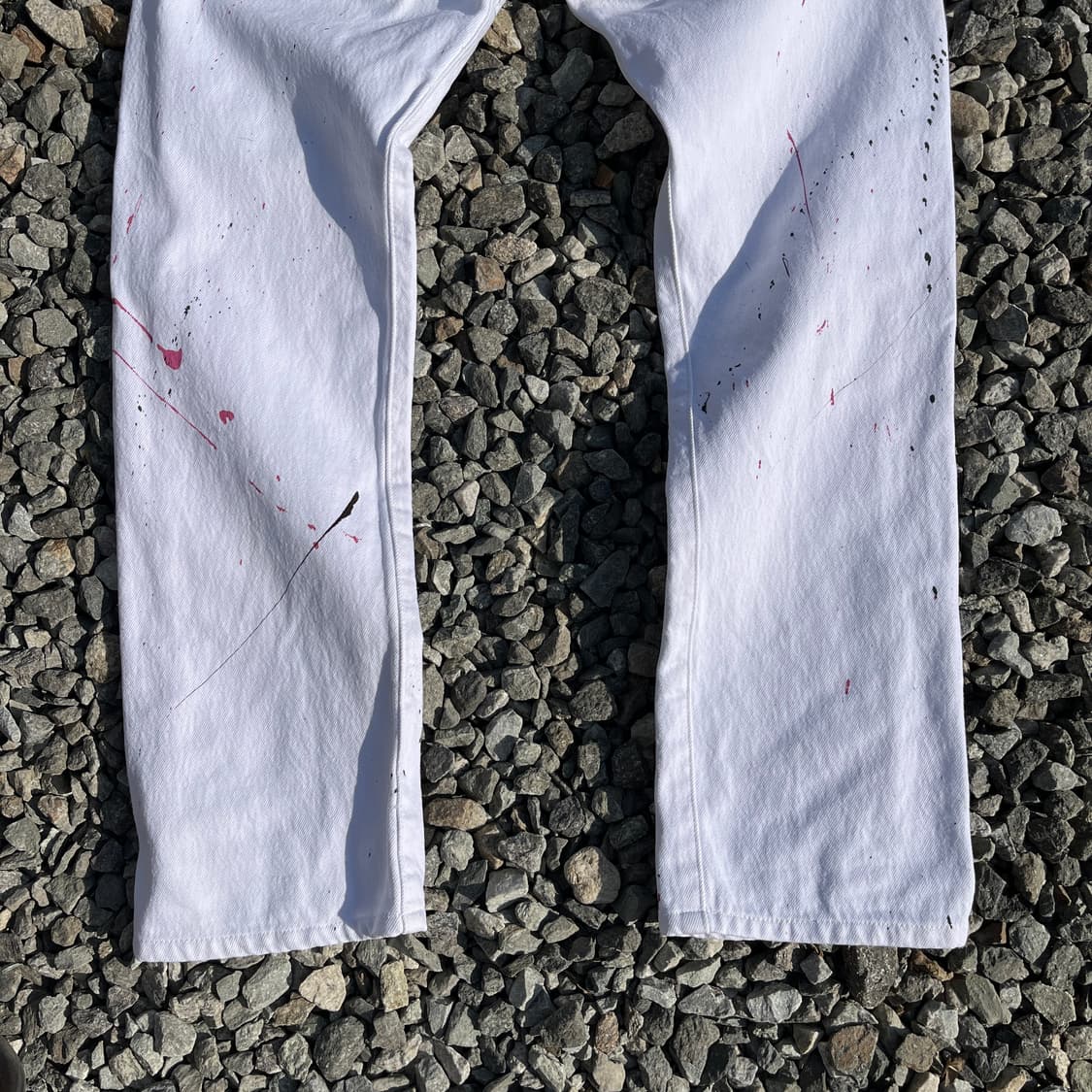 리바이스 501 커스텀 페인팅 화이트 데님 (실측확인) 상품이미지6