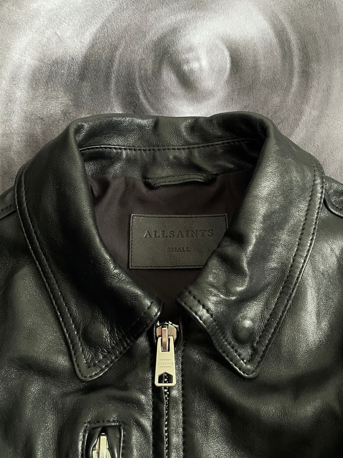 All Saints Kaleb Leather Jacket 상품이미지6
