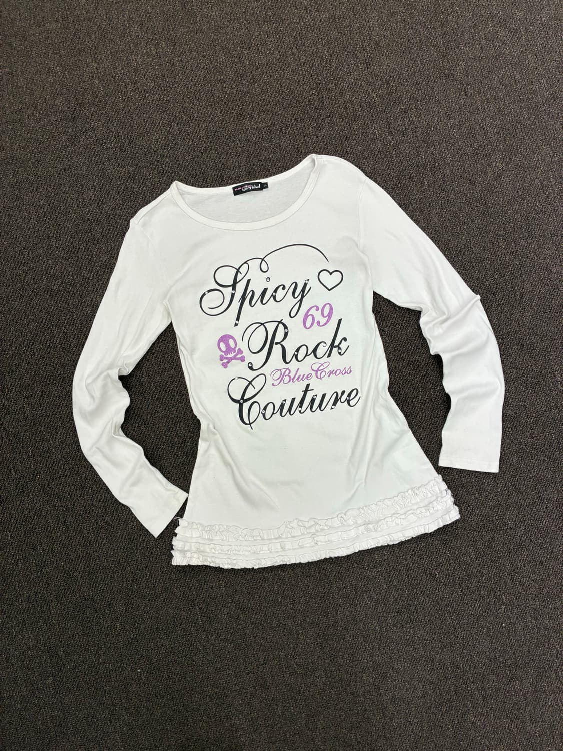 L)Japanese vintage 여성 비즈 포인트 프릴 롱슬리브 상품이미지3